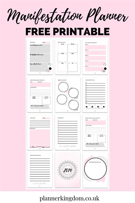 Printable Manifestation Journal Template